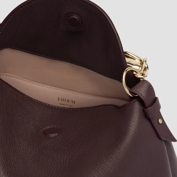 ERDEM 'Large Bloom' Bag in Malbec Grain Leather - MSRP $2995 - NWT - SAVE $1000 - Picture 6 of 10